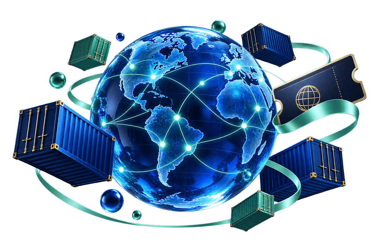 Business people connecting through the TradeMatchlyAI network